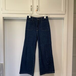 ROLLA'S High Rise Wide Leg Denim Jeans